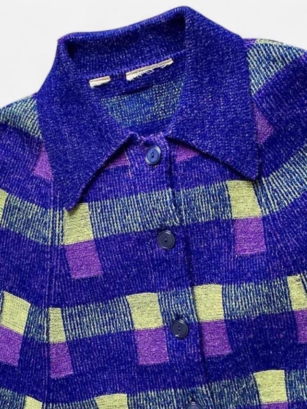True vintage purple plaid cape mod 60s